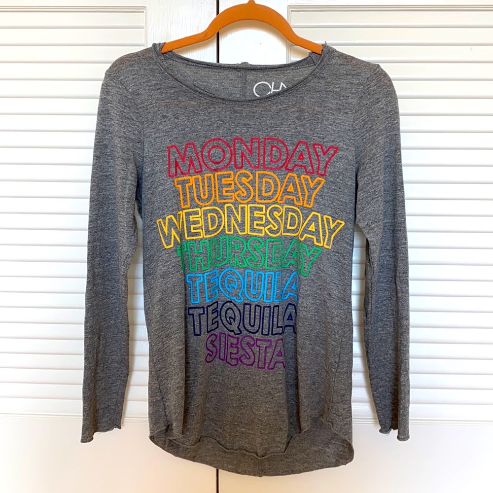 NWT! CHASER Long Sleeve T Sz Sm “Tequila”